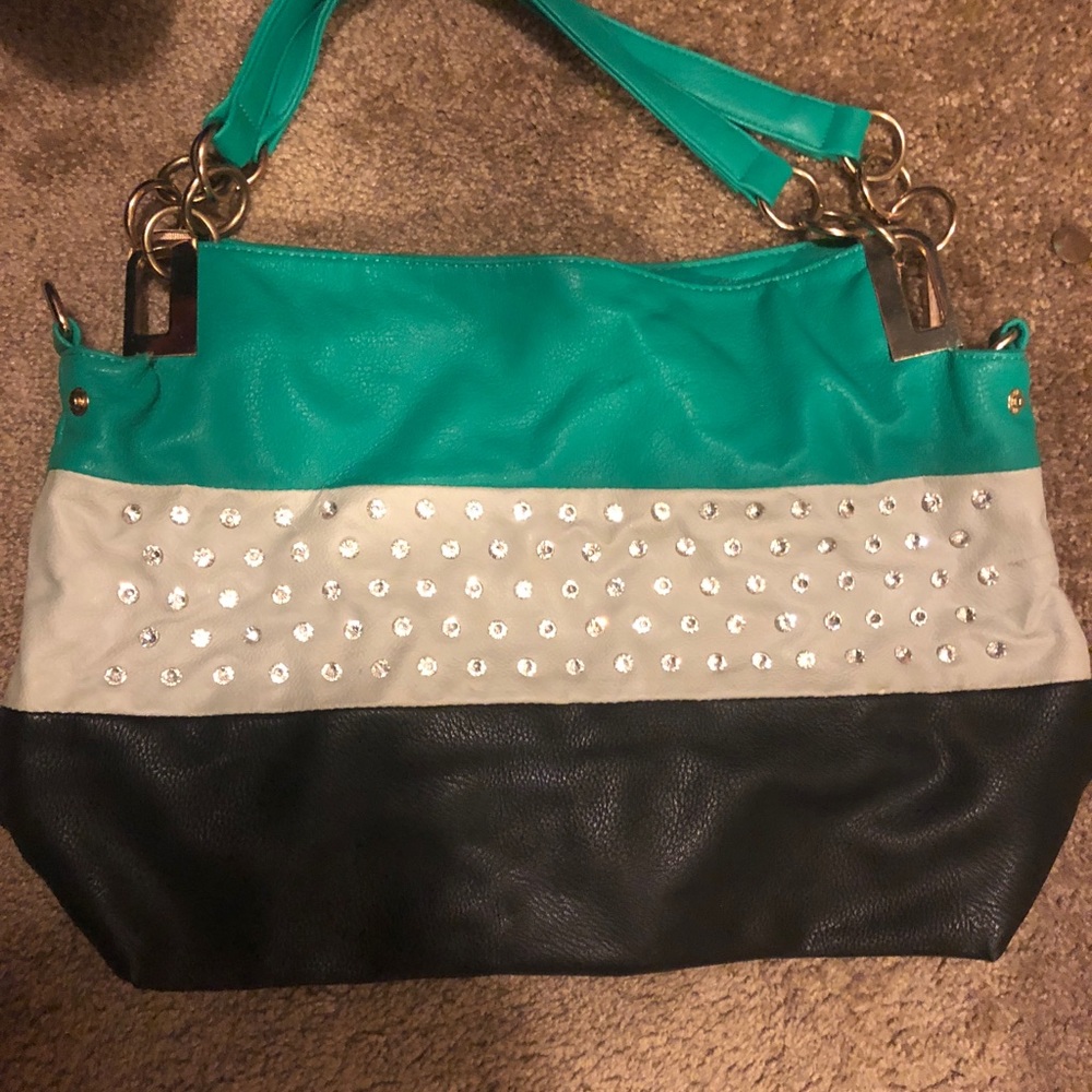 Mint Bling Purse